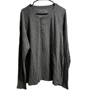 Faherty Cloud Cotton Gray Henley XL